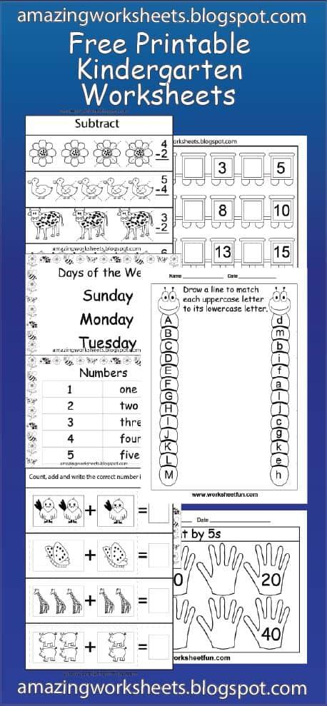 printable kindergarten worksheets homeschool giveaways