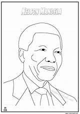 Mandela Nelson Coloring Pages Drawing Famous Printable People Getdrawings Getcolorings Color Print sketch template