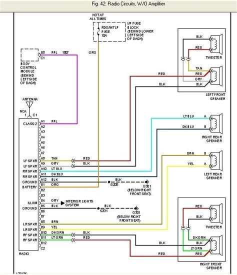 speaker wiring diagram   chevy silverado wiring diagram