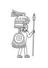 Aztec Coloring Tlaloc Mendoza Depiction Codex Warrior God Pages sketch template