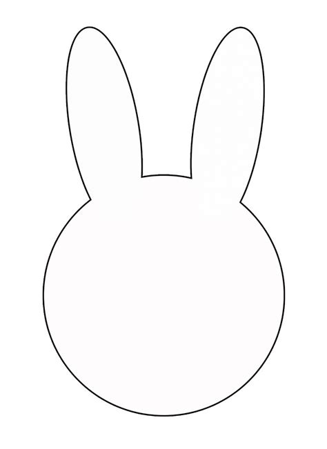bunny outline rabbit template animal templates  jpg clipartix