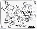 Vampirina Coloring Pages Disney Printable Wolfie Print Junior Birthday Party Color Sheet Family Friends Halloween Themed Little Scribblefun Movies Vampi sketch template