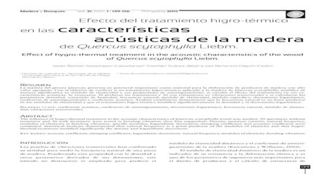 Características Acústicas De La Madera · 2015 10 10 · Racterísticas