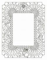 Coloring Adult Pages Frame Floral Book sketch template