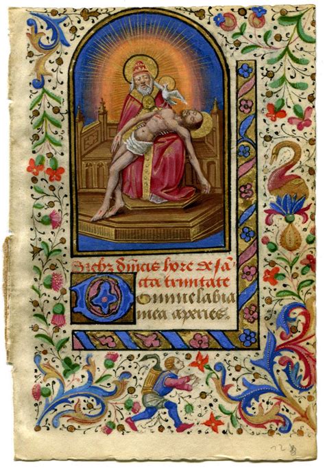 illuminated manuscript miniature   holy trinity  mercy seat illuminated manuscript