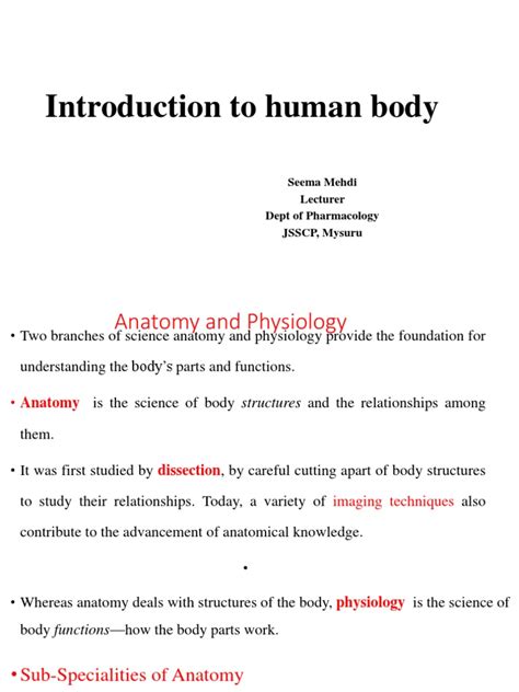 introduction  human body  human body anatomy