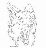 Coyote Lineart Drawing Head Yawning Line Getdrawings Deviantart sketch template