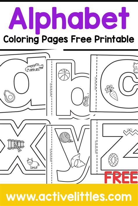 alphabet coloring books  printable lowercase version active