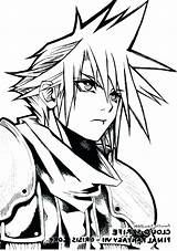 Final Fantasy Coloring Pages Cloud Strife Getcolorings Color Printable sketch template