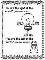 Light Kids Bible Lesson Sunday School Crafts Salt Lessons Coloring Preschool Craft Teacherspayteachers Sold Jesus Being sketch template