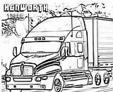 Coloring Pages Kenworth Truck Trucks Big T2000 Kids Colouring Car Mack Cars These Choose Board sketch template