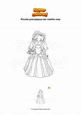 Principessa Piccola Vestito Supercolored sketch template