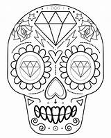 Skull Azcoloring sketch template