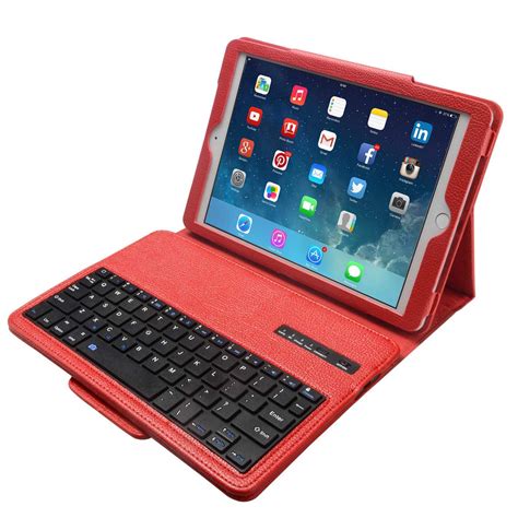 lightahead keyboard case  apple ipad  folding leather folio