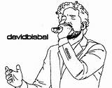 Coloring Bisbal Singing David Coloringcrew sketch template