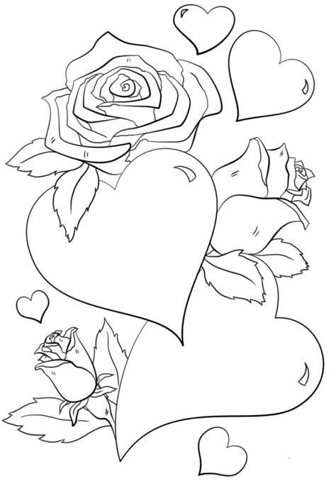 heart flowers coloring pages coloring home