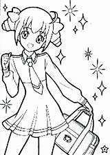 Coloring Girl Pages Anime School Cartoon Cute Characters Getcolorings Leprechaun Printable Print Color Getdrawings Colorings Cool sketch template