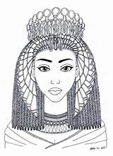 Egyptian Cleopatre Egypte épinglé Monio Thérapie Nathalie Tiye Deviantart Cleopatra Coloriages sketch template