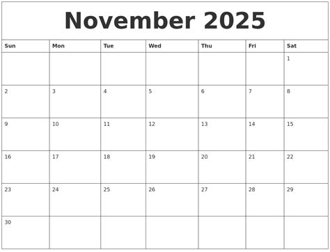 november  calendar  printable