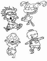 Nickelodeon Coloring Pages Rugrats Cartoon Printable Print sketch template