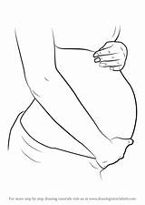 Pregnant Belly Draw Drawing Step People Other Drawingtutorials101 Previous Next sketch template