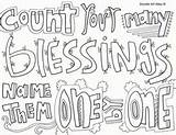 Coloring Blessings Count Hymns Many Them Name sketch template
