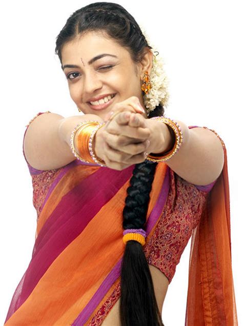 sexy indian actress kajal agarwal photos news cute girl kajal agarwal hot exposing in half saree