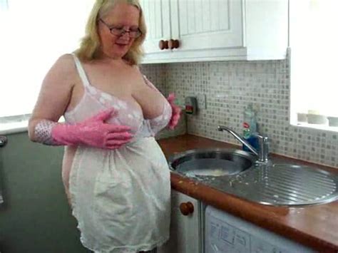 my phat mature russian wife does kitchen work exposing her huge tits video