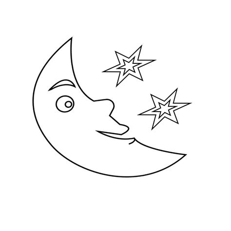 moon coloring pages  printadultskindergartenpreschoolerstoddlers