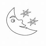 Moon Coloring Pages Print sketch template