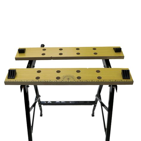 folding foldable trestle work bench workbench portable kg  oypla stocking