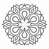 Mandala Symmetrical sketch template