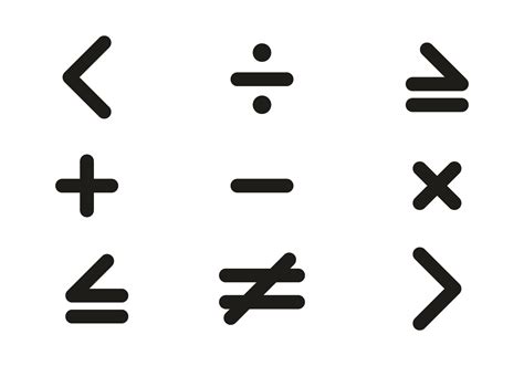 math symbols vector  vector art  vecteezy