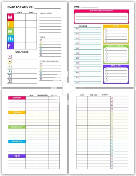 pin  preschool worksheets lesson planner homeschool lesson planner