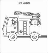 Coloring Fire Truck Printable Pages Color Firetruck Easy Popular sketch template
