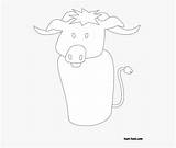 Huni Flashcard Waterbuffalo Outline Coloring Cartoon Clipartkey sketch template