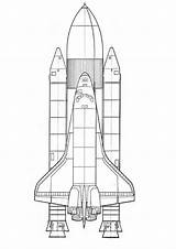 Spatiale Navette Spaceship Coloriage Cohetes Colorier Cohete Coloriages Shuttle sketch template