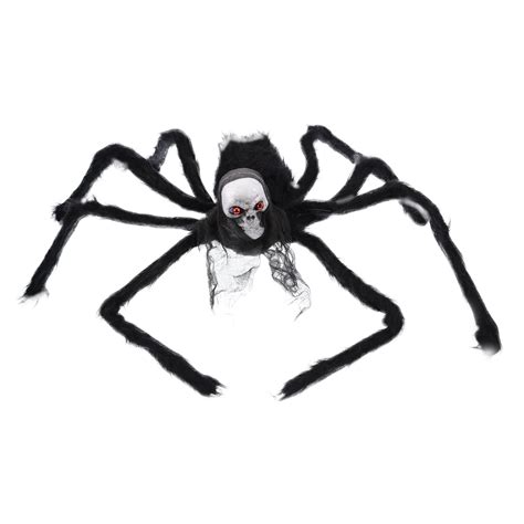 Onever Halloween Hairy Spider With Red Plush Spider Decoration Eyes
