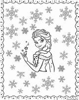 Coloring Frozen Snowflakes Winter Pages Printable sketch template