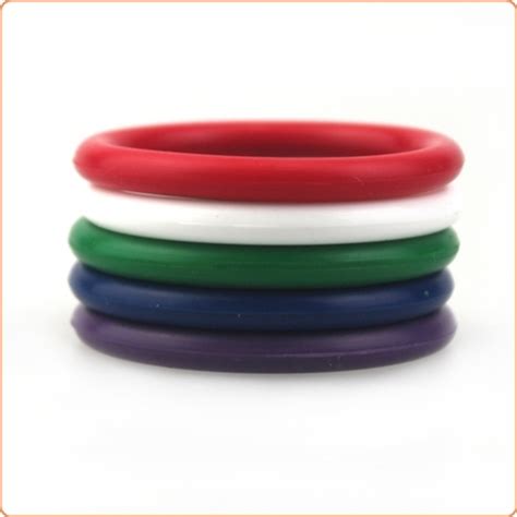 Rainbow Silicone Pleasure Rings 5 Pack Adult Sex Toys