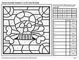 Coloring Pages Color Pirates Code Roman Numerals Value Place Mean Mode Gcf Median Range Factor Greatest Common Whooperswan Created Teacherspayteachers sketch template