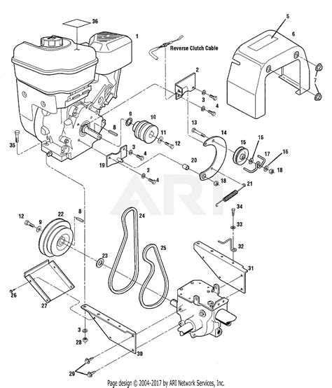 troy bilt  pony opc hp sn   parts diagram  engine support