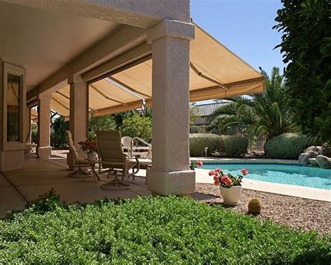 retractable awnings provide solar protection   windy situations