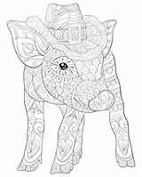 Pig Coloring Adult Cute Adults Illustration Zen Style Dreamstime Relaxing Hat Christmas Book Illustrations Vectors sketch template