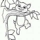 Cat Coloring Pages Color Dog Cute Kat Leave Valentine Popular Procoloring Comments sketch template
