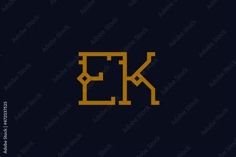 special unique initial ek logo   logo design ek letter minimal monogram professional
