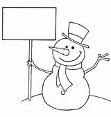 Coloring Snowman Printable Template Winter Welcome Print Outline Pages Templates sketch template