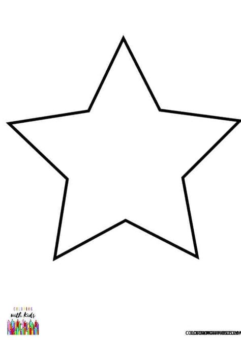 simple star coloring page permission personal    rights