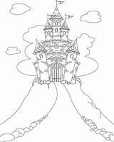 Schloss Prinzessin Coloring Malvorlage Ausmalbild Magique Malvorlagen Kostenlos Prinzessinnen Familie Schule Schloß Dazdraperma sketch template