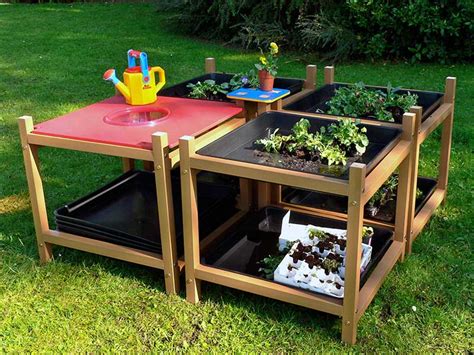 childrens gardening exploration table set   partially recycled